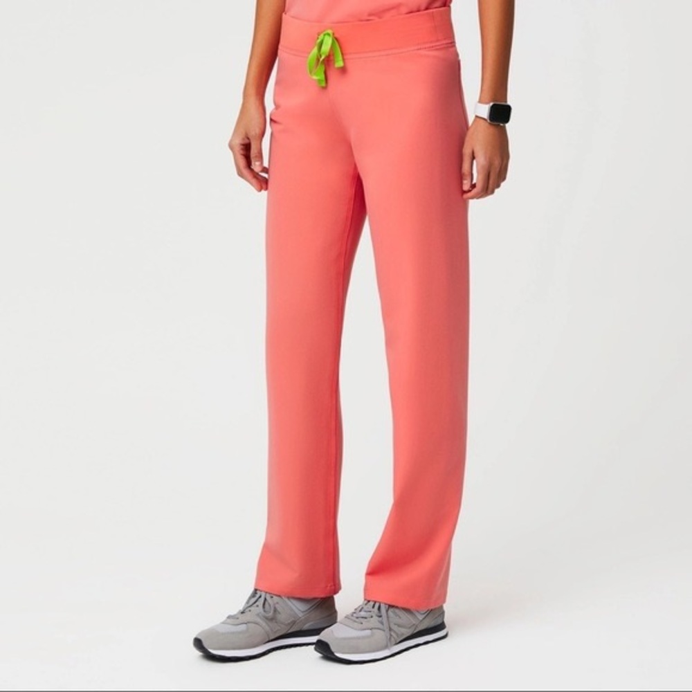 Figs Hot Coral Livingston Scrub Pants